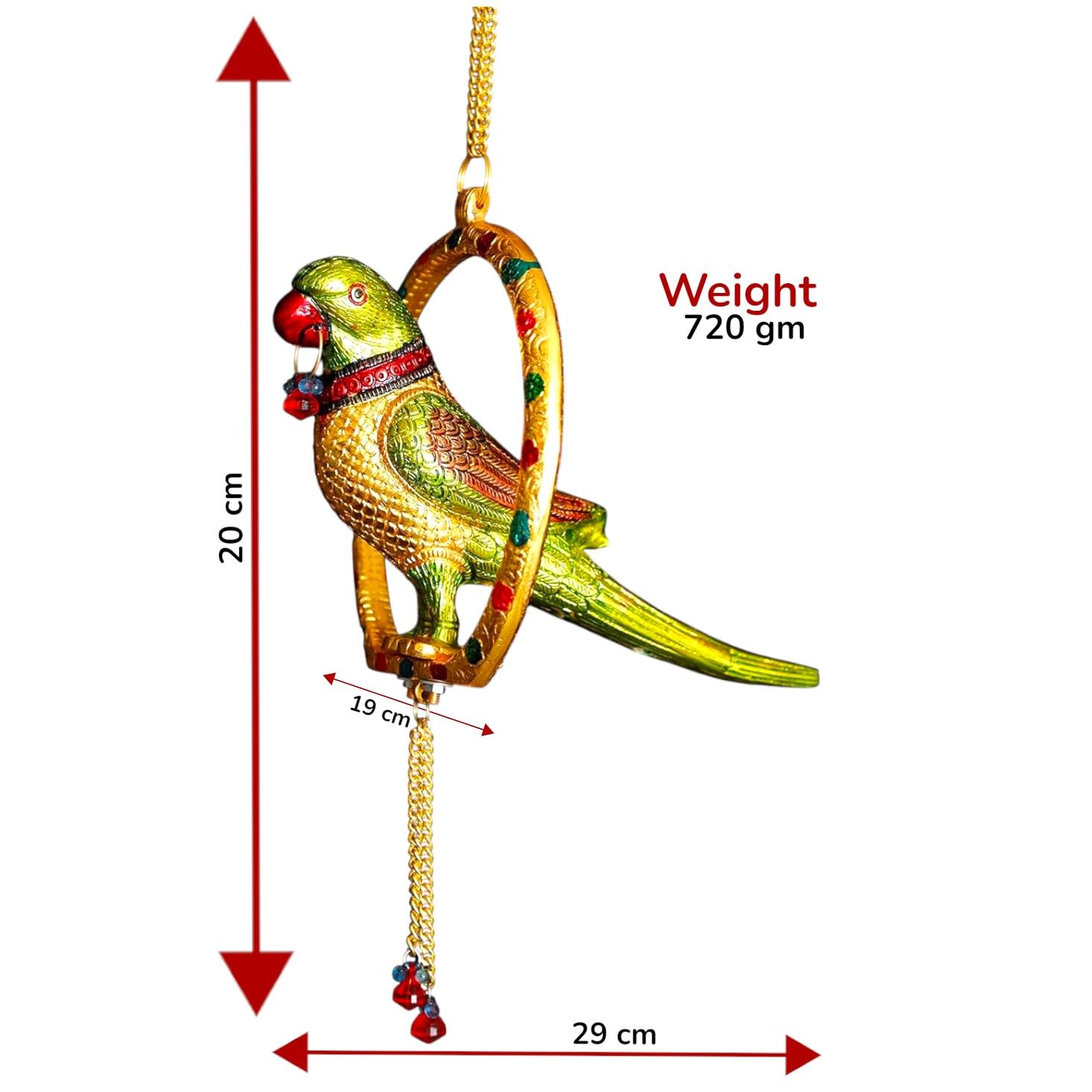 Amazon.com: KridayKraft Metal Parrot Statue for Door Hanging,Decor